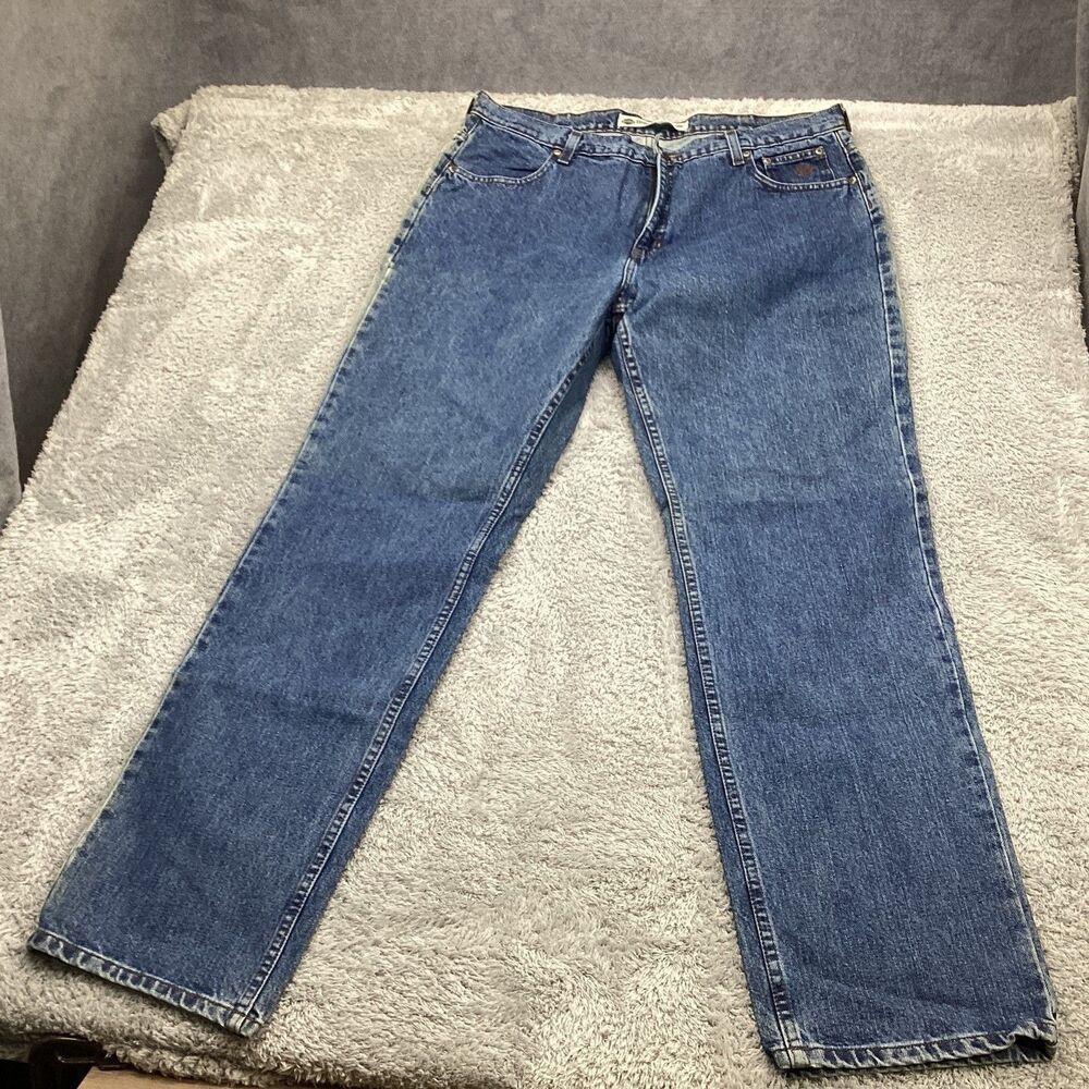 Harley-Davidson Women's Straight Leg Long Fit Jeans Size 18 Indigo Denim